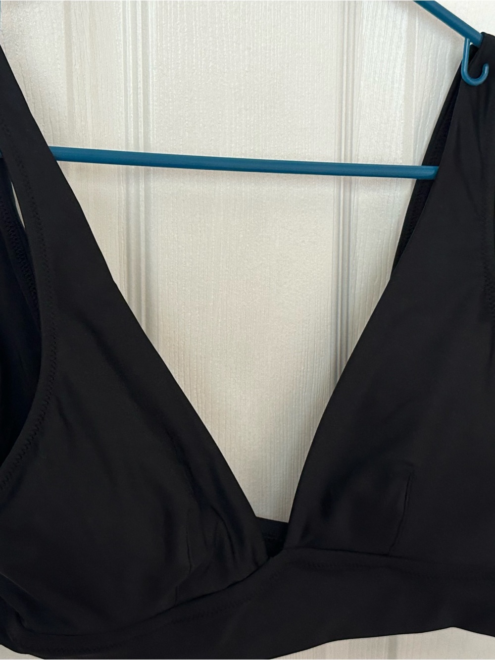 aerie Black Deep V Bikini Top size large